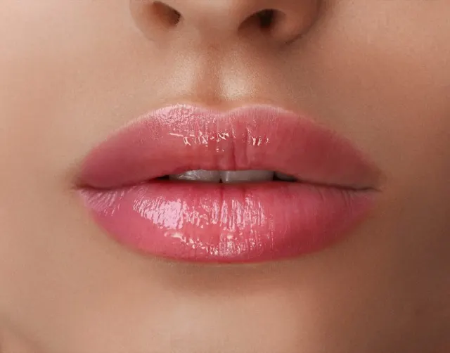 Lippen mit Powder-Lips-Effekt